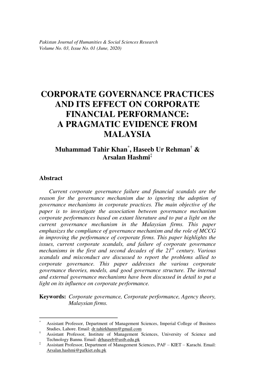 research proposal on corporate governance and firm performance