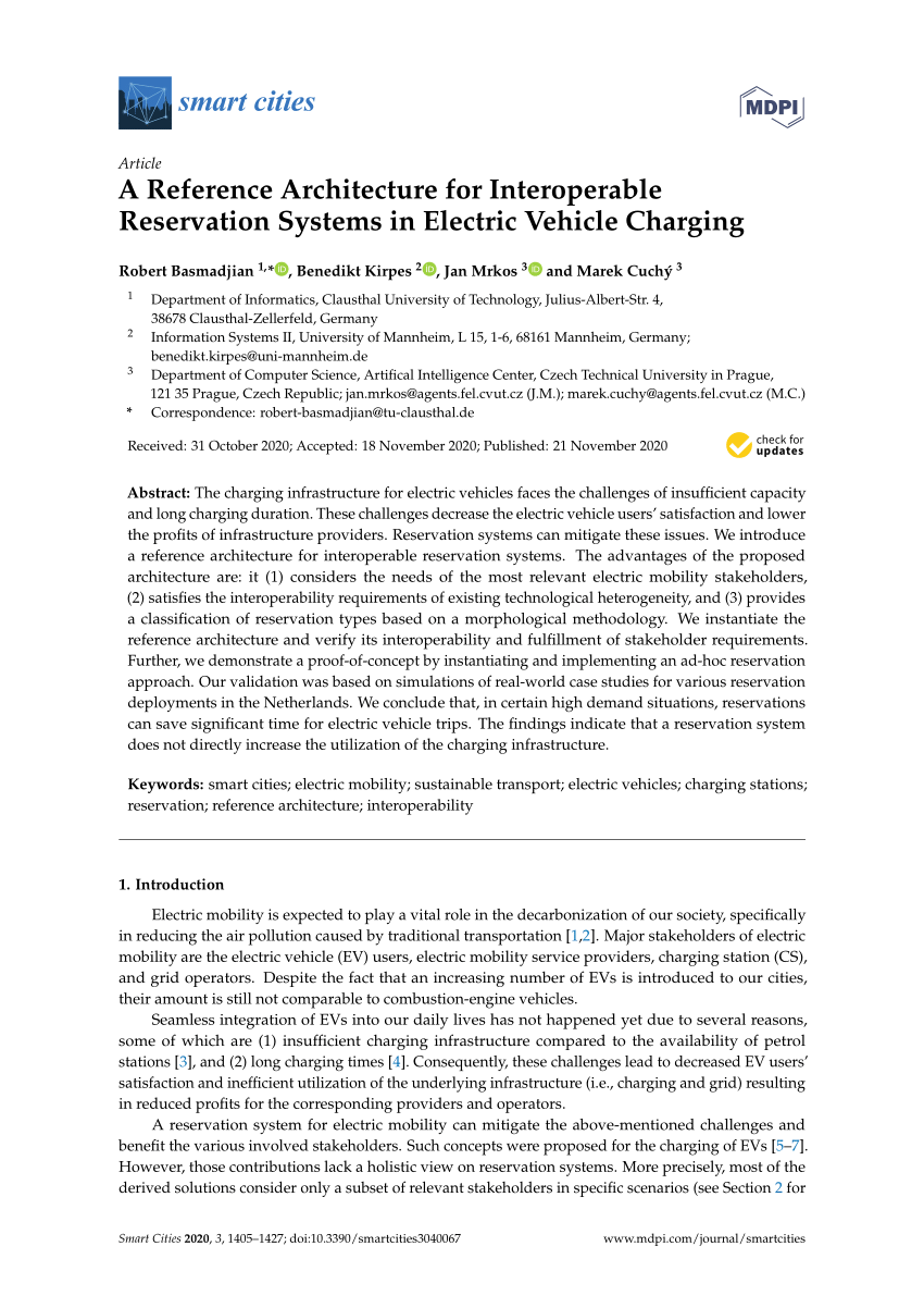 (PDF) A Reference Architecture for Interoperable Reservation Systems in