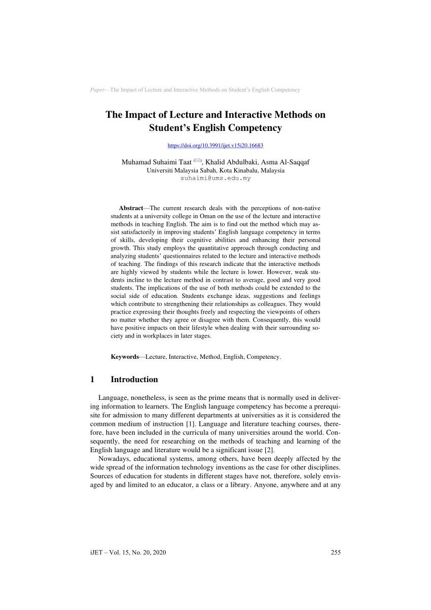 Students' responses to discussion method with reference to General 