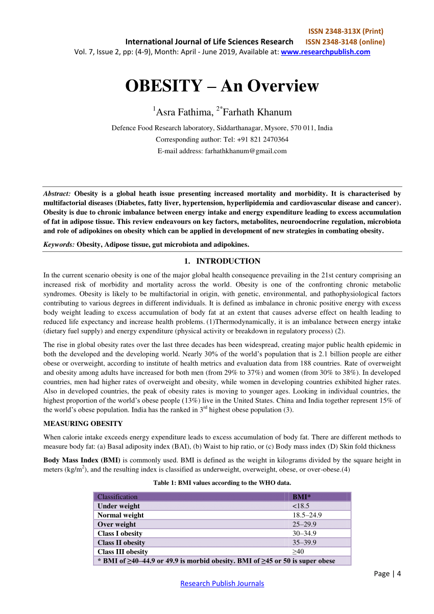 thesis on obesity management