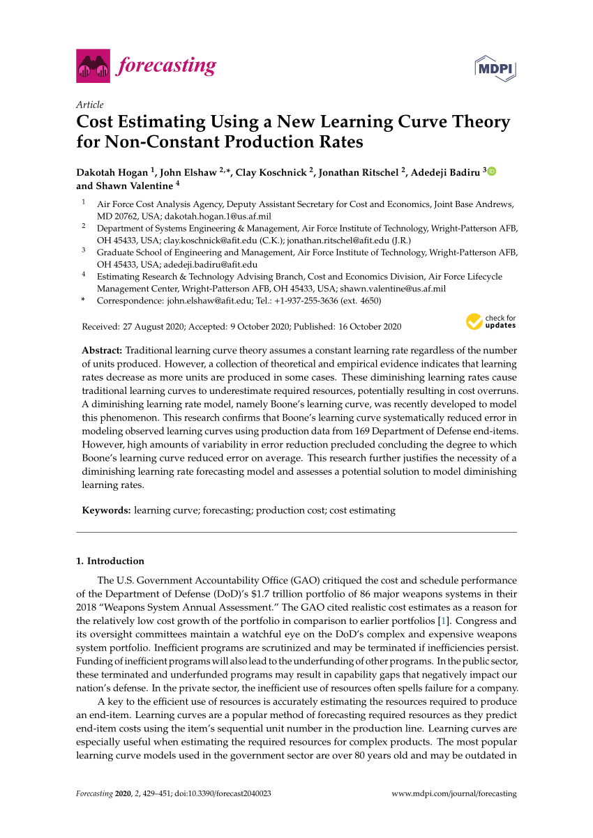 pdf-cost-estimating-using-a-new-learning-curve-theory-for-non-constant-production-rates