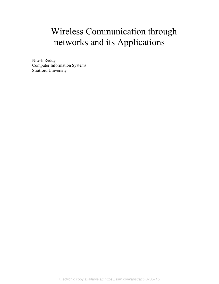 research paper about wireless network