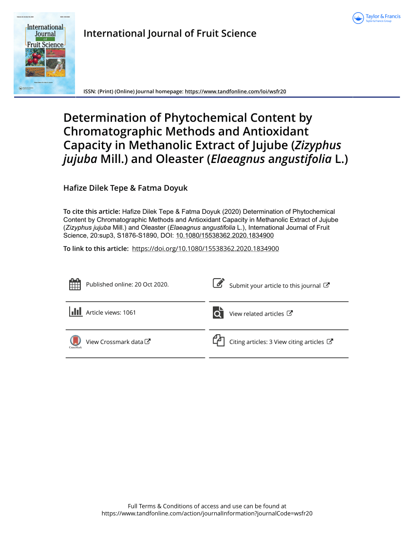 PDF Determination of Phytochemical Content by Chromatographic