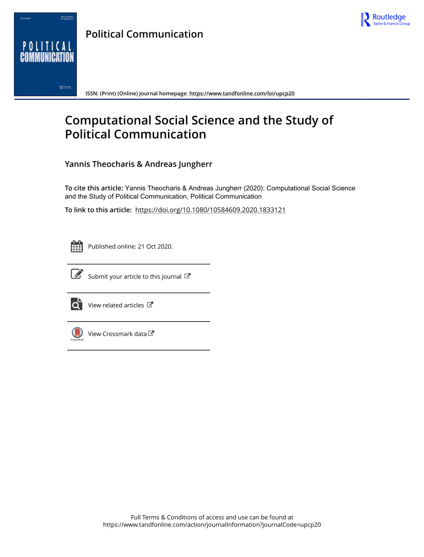 pilfer regnskyl Åre PDF) Computational Social Science and the Study of Political Communication