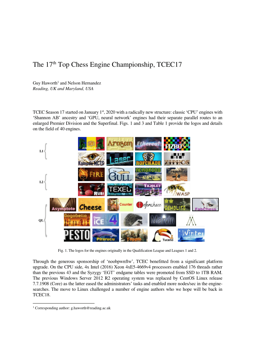 Logos for the TCEC Cup engines in their seeded order (STOCKFISH  LEELA