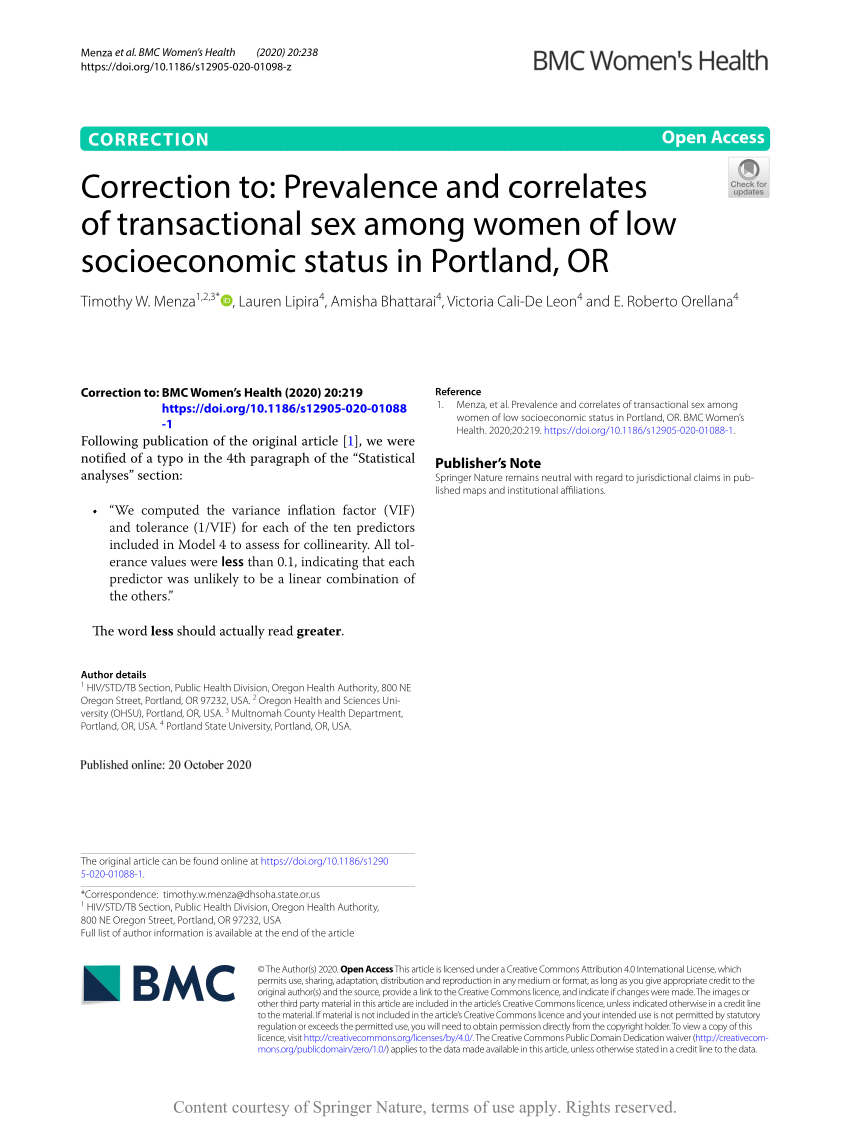 PDF Correction to Prevalence and correlates of transactional sex