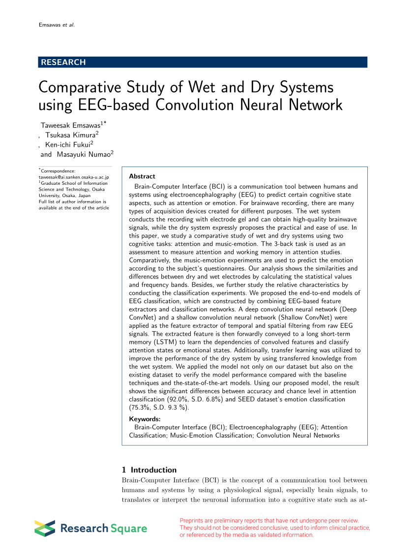 PDF) Comparative Study of Wet and Dry Systems using EEG-based ...