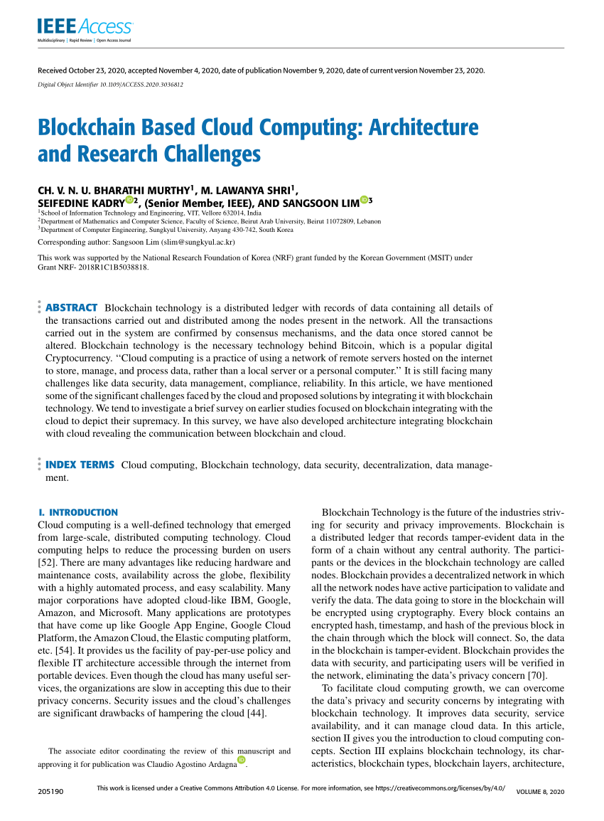 blockchain in cloud computing research paper
