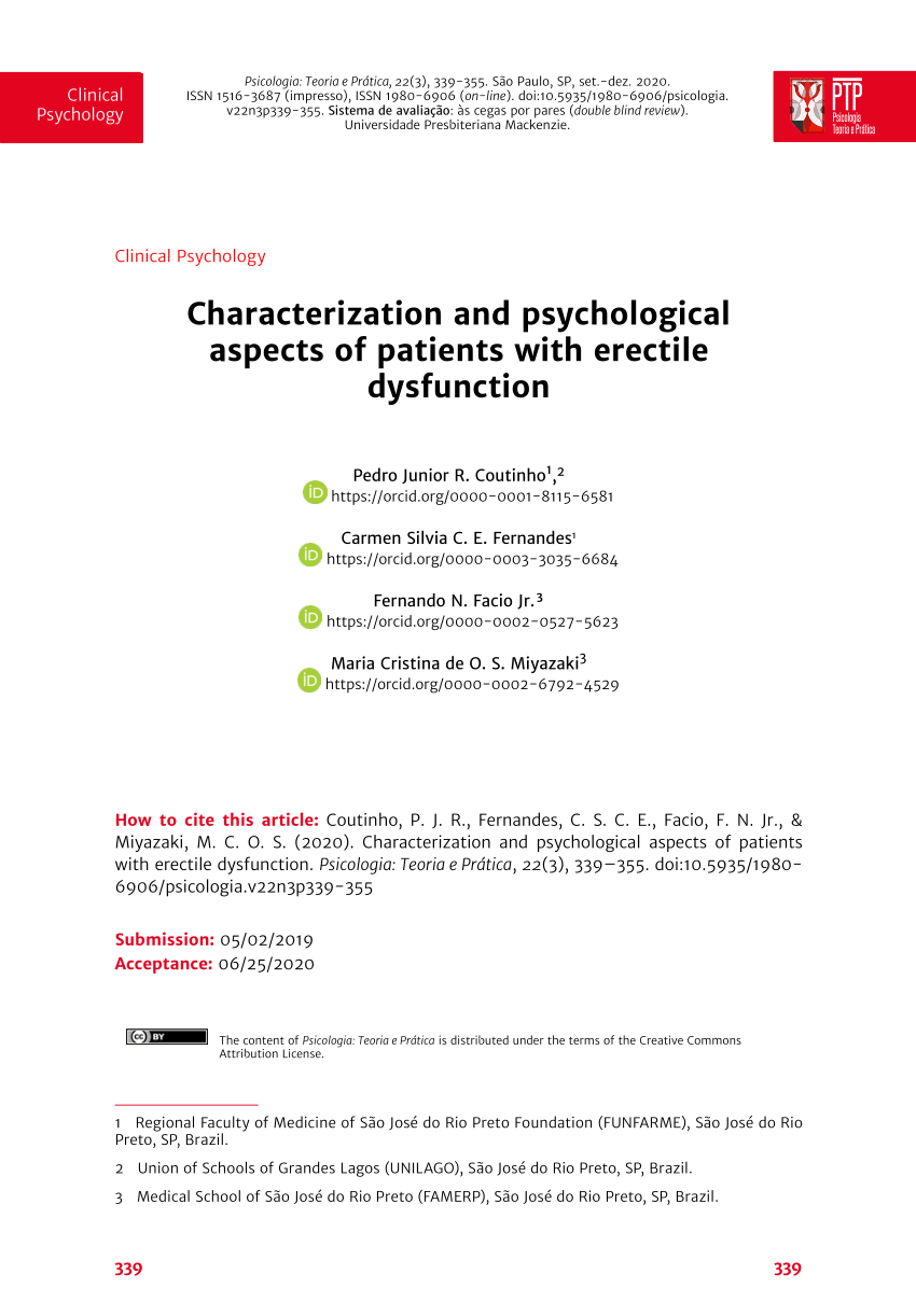 PDF Characterization and psychological aspects of patients with