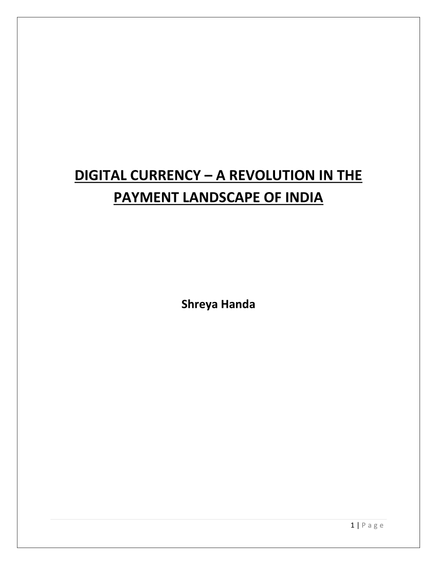 digital currency thesis