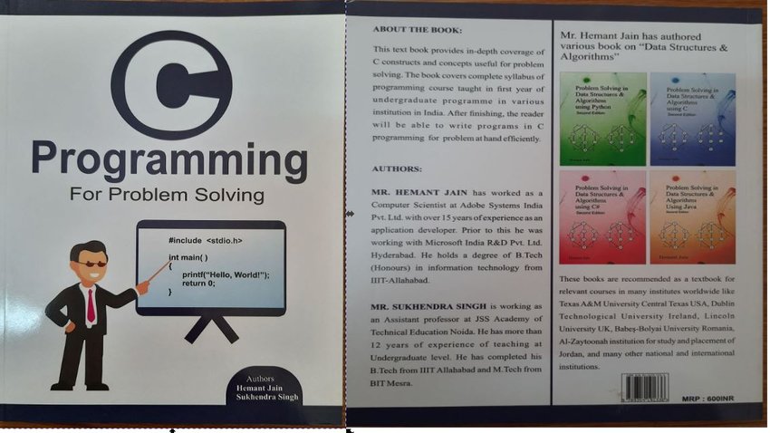 programming for problem solving in c pdf