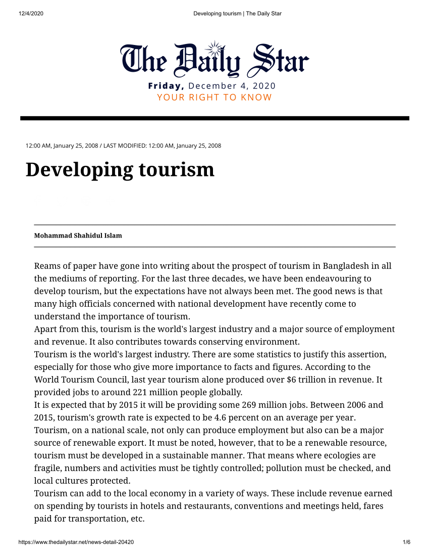 tourism in bangladesh essay