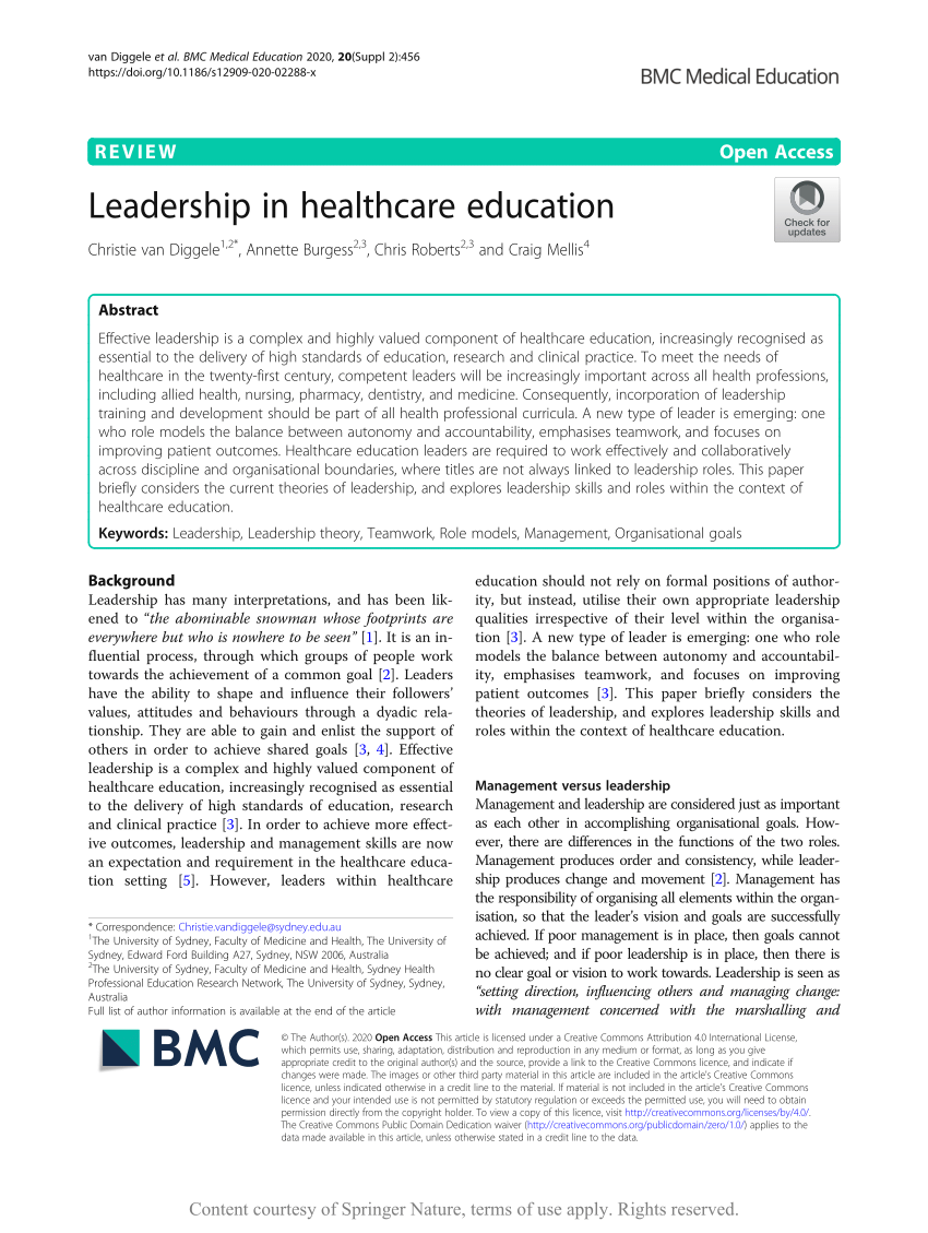 PDF) Do we need medical leadership or medical engagement?