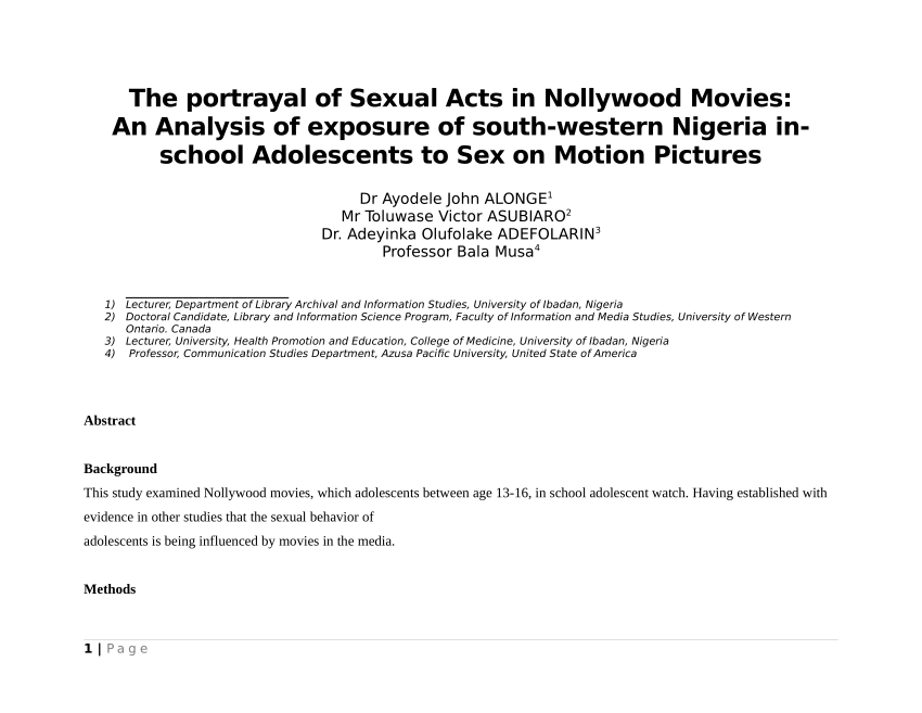 Sex in hollywood in Ibadan
