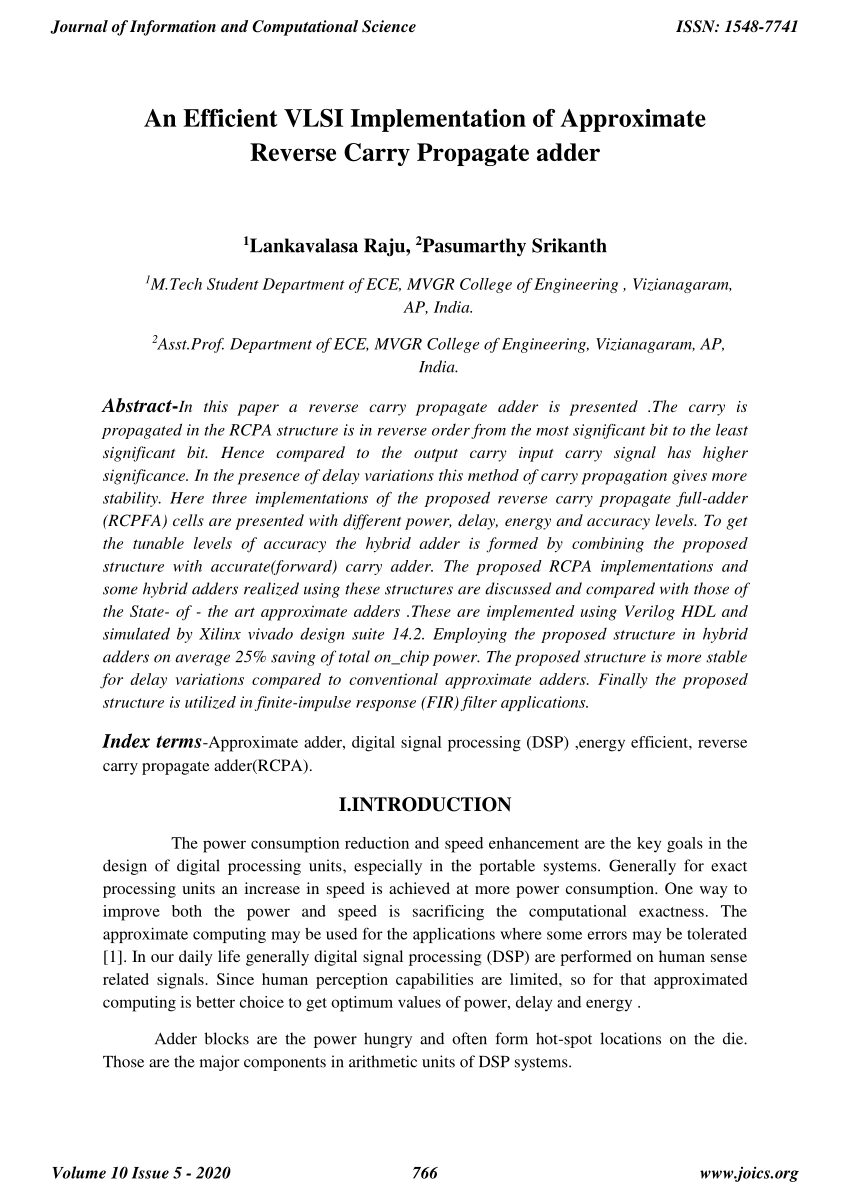 recent research papers in vlsi