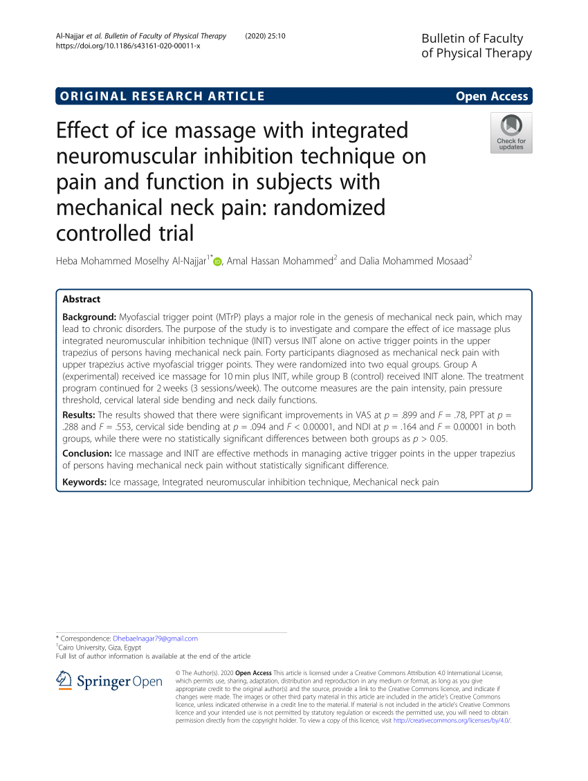 Neck and collar massage: benefits, techniques, contraindications