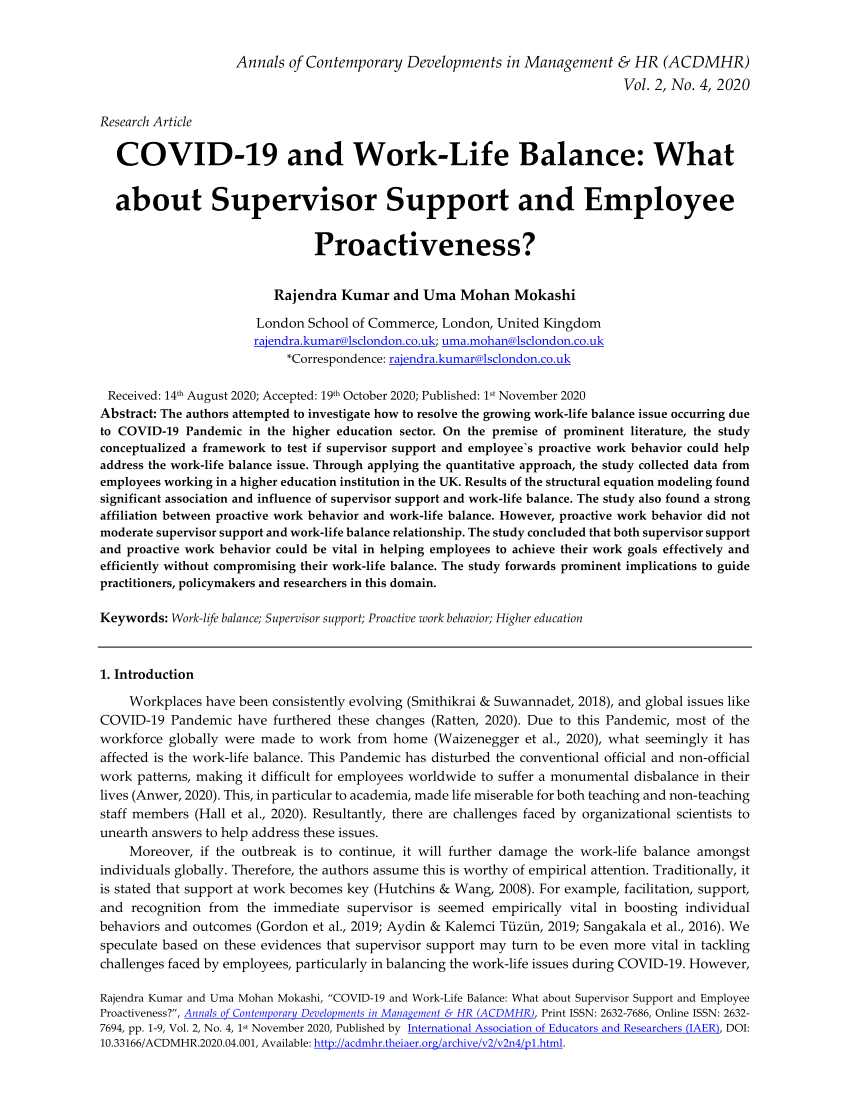 work life balance during covid