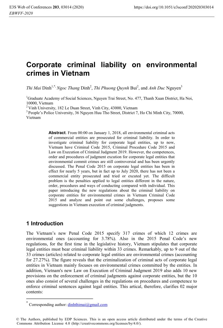 research papers on environmental crimes