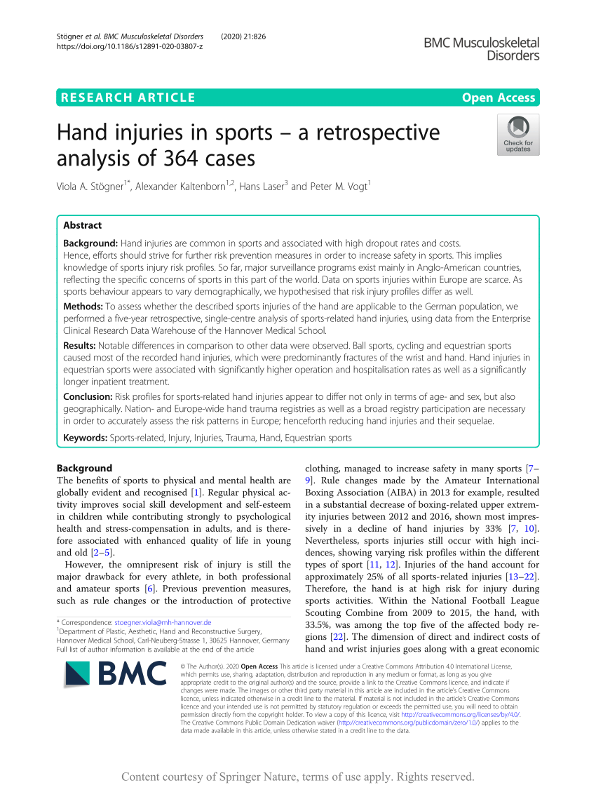 PDF) Hand injuries in sports photo