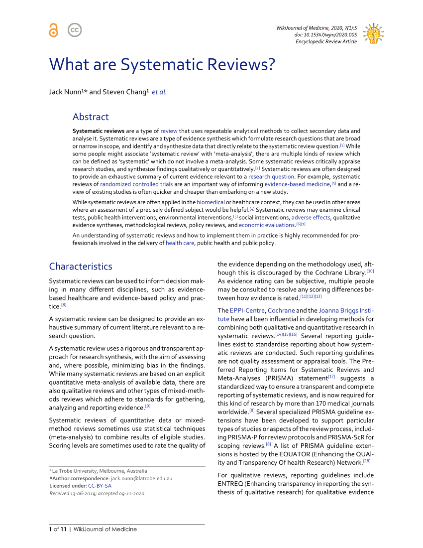 systematic review paper research pdf