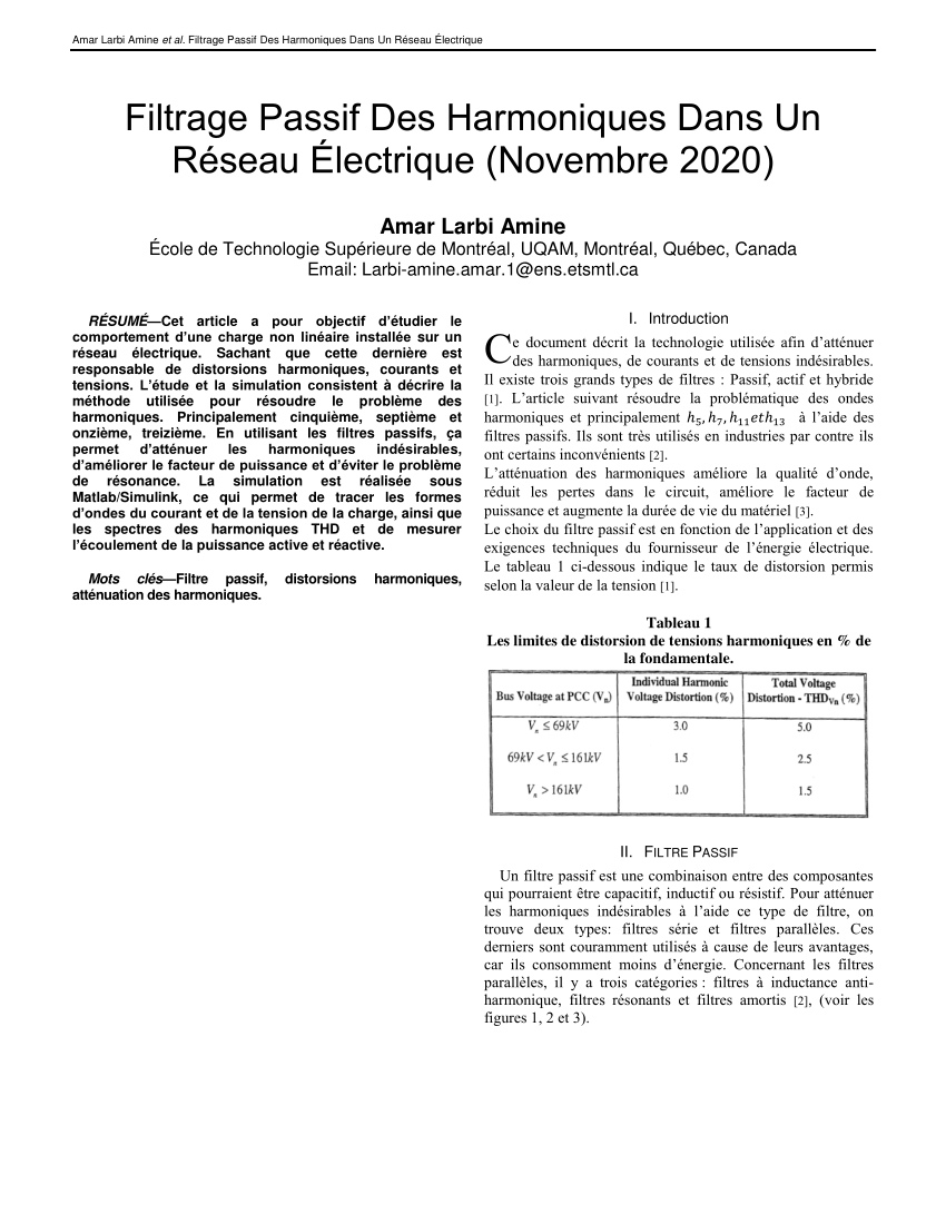 Filtres Passifs, PDF, Filtre (électronique)