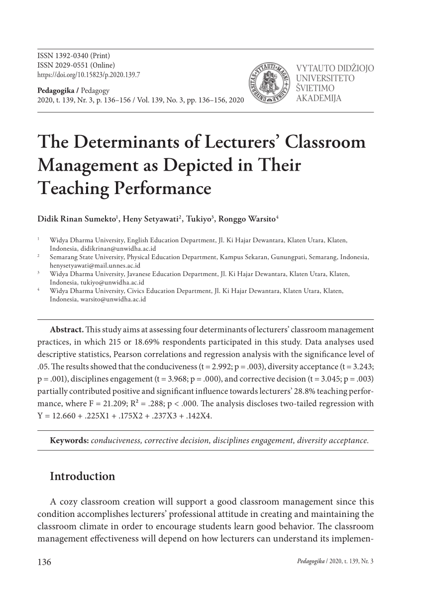 dissertations on classroom management