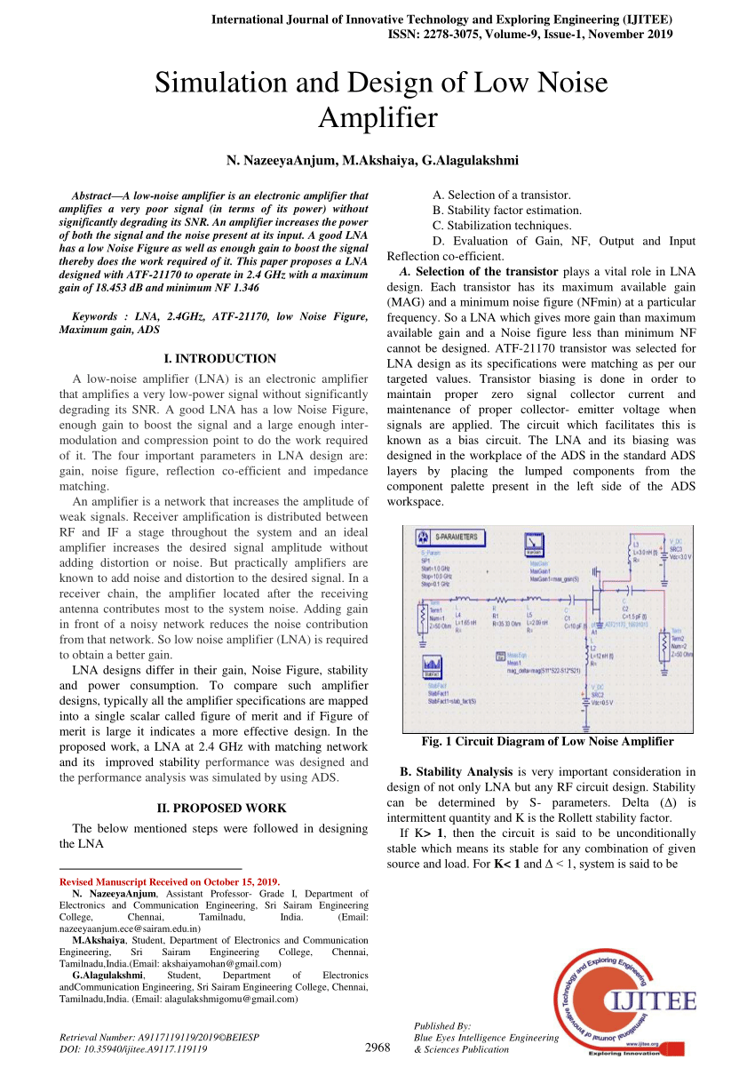 give a presentation on low noise amplifier pdf