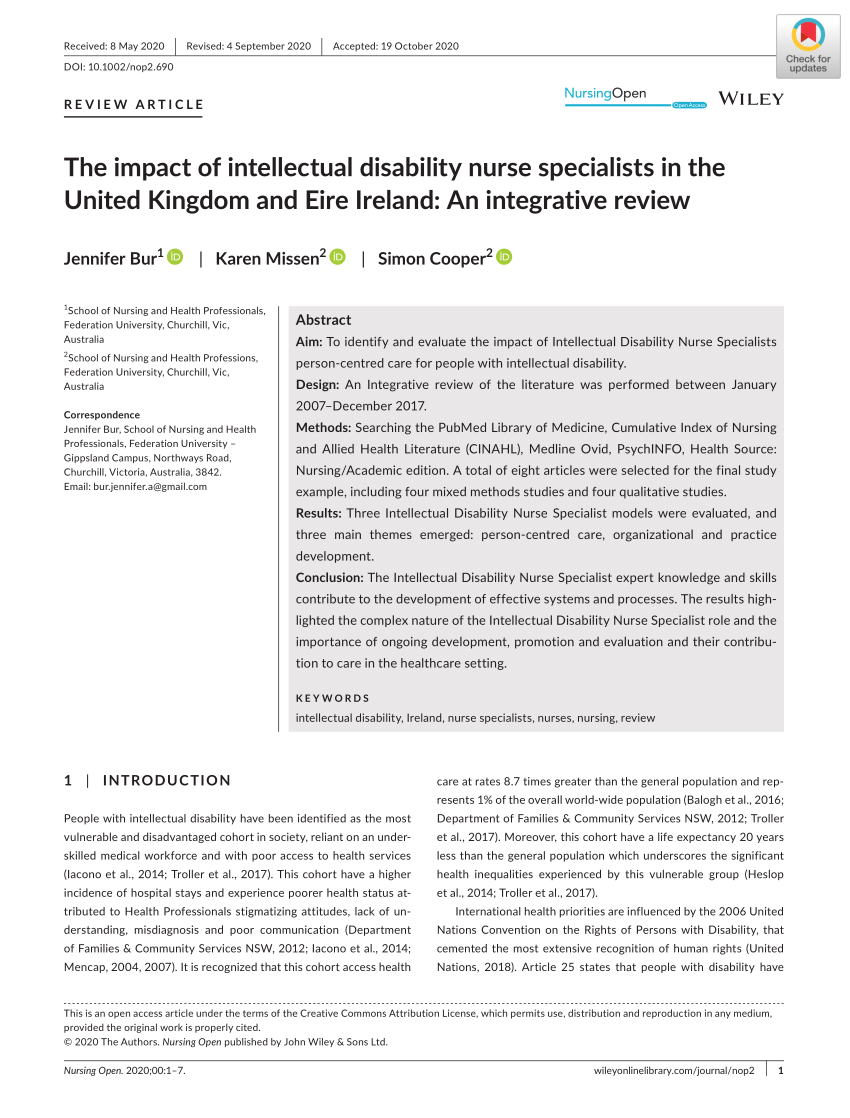literature review about disability