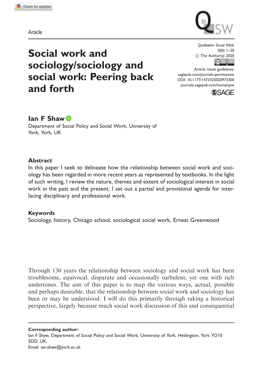 relevance of sociology in social work