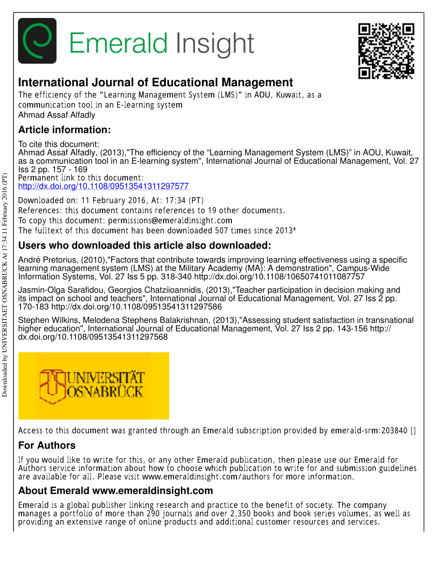 (PDF) Learning Management System (LMS)