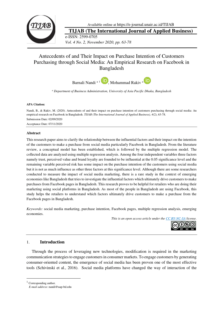 (PDF) Antecedents of and Their Impact on Purchase Intention of ...