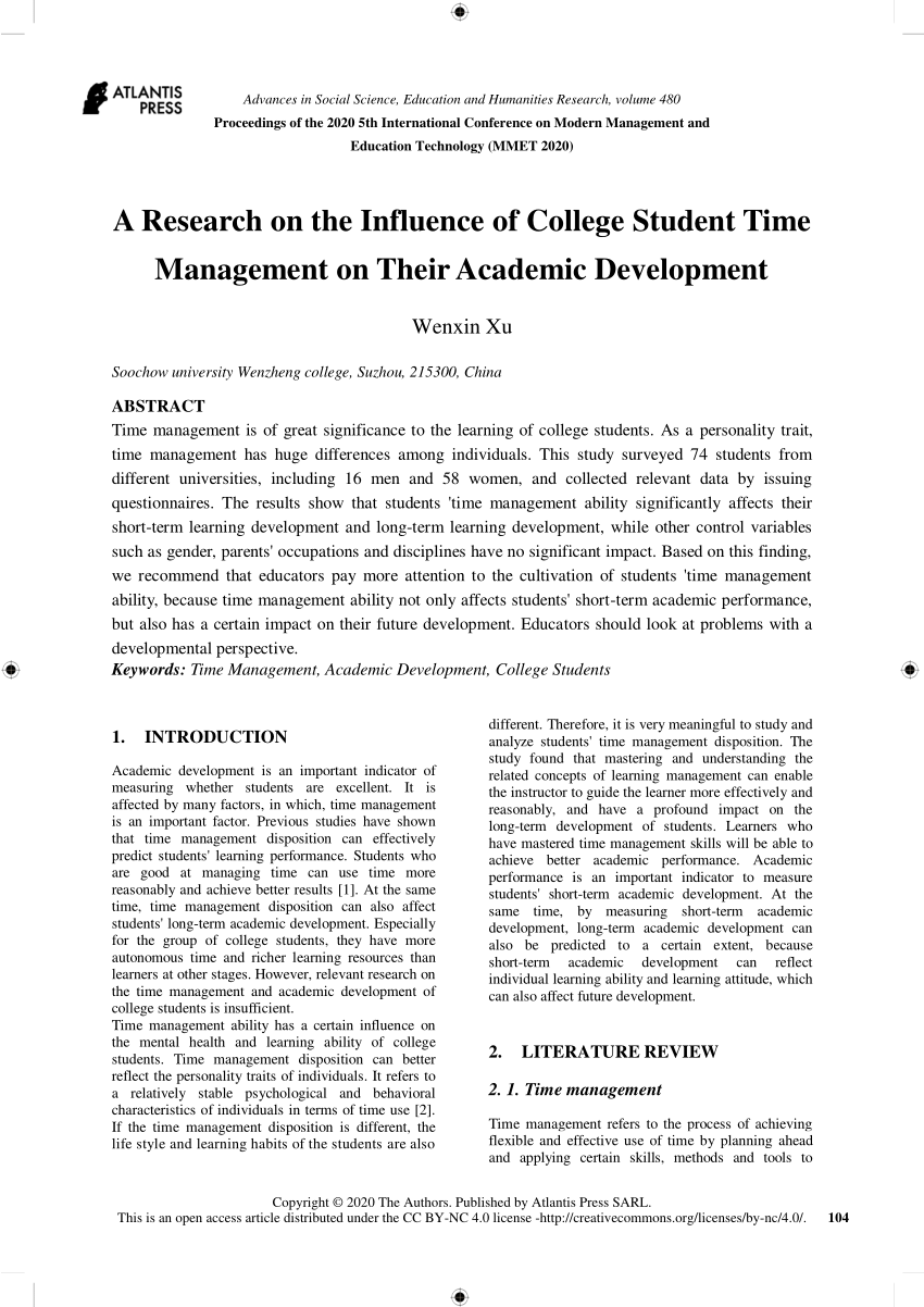 time management research title