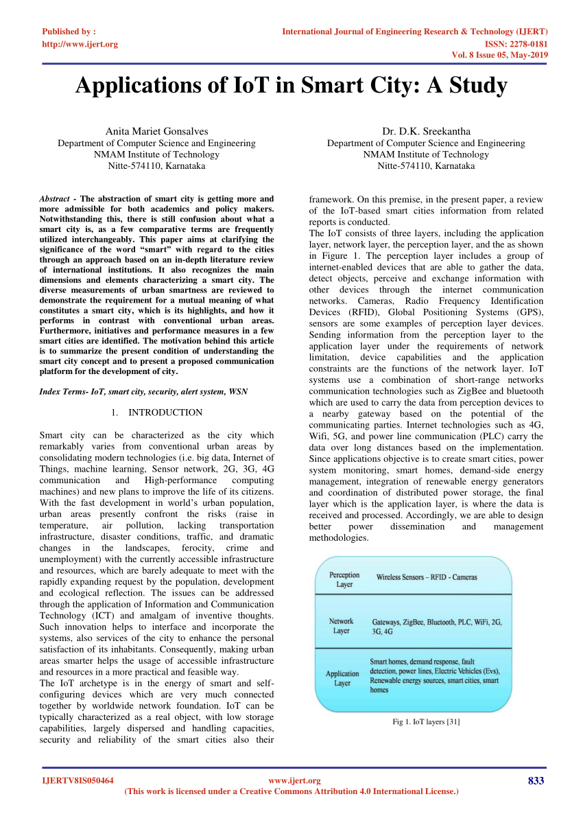 research paper on iot smart city