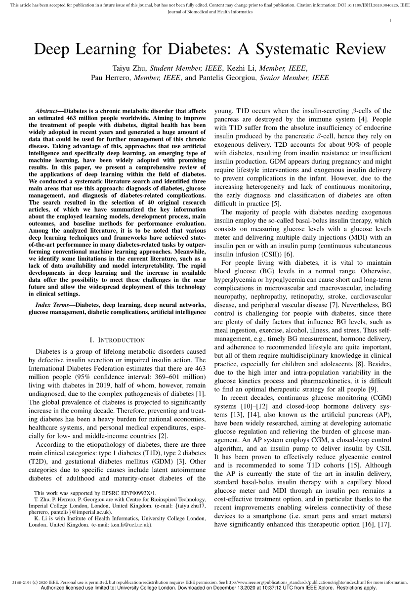 a research paper diabetes