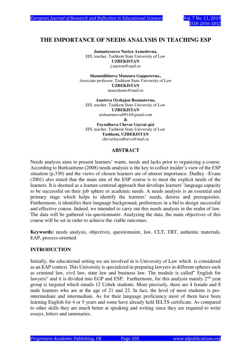 pdf-the-importance-of-needs-analysis-in-teaching-esp