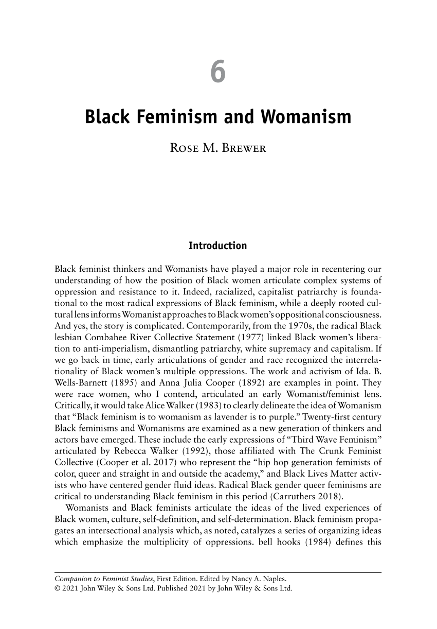 research paper on black feminism
