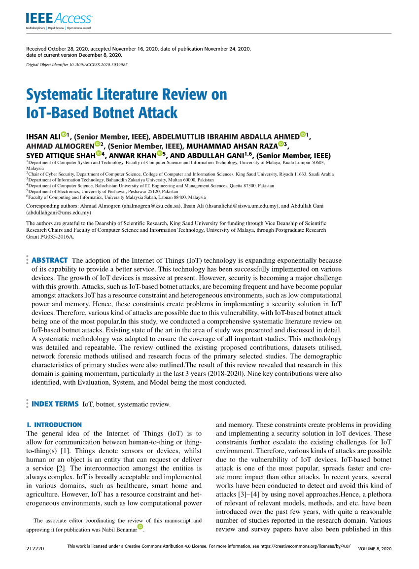 literature review on bot