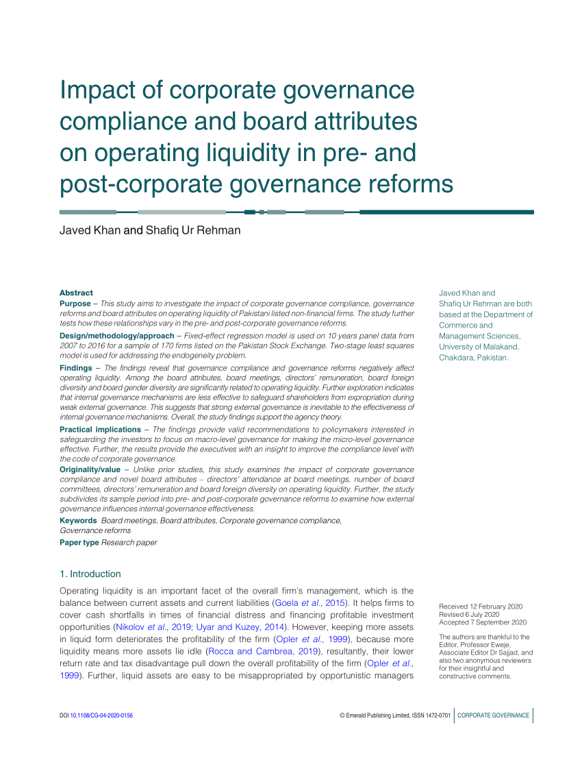 dissertation in corporate governance