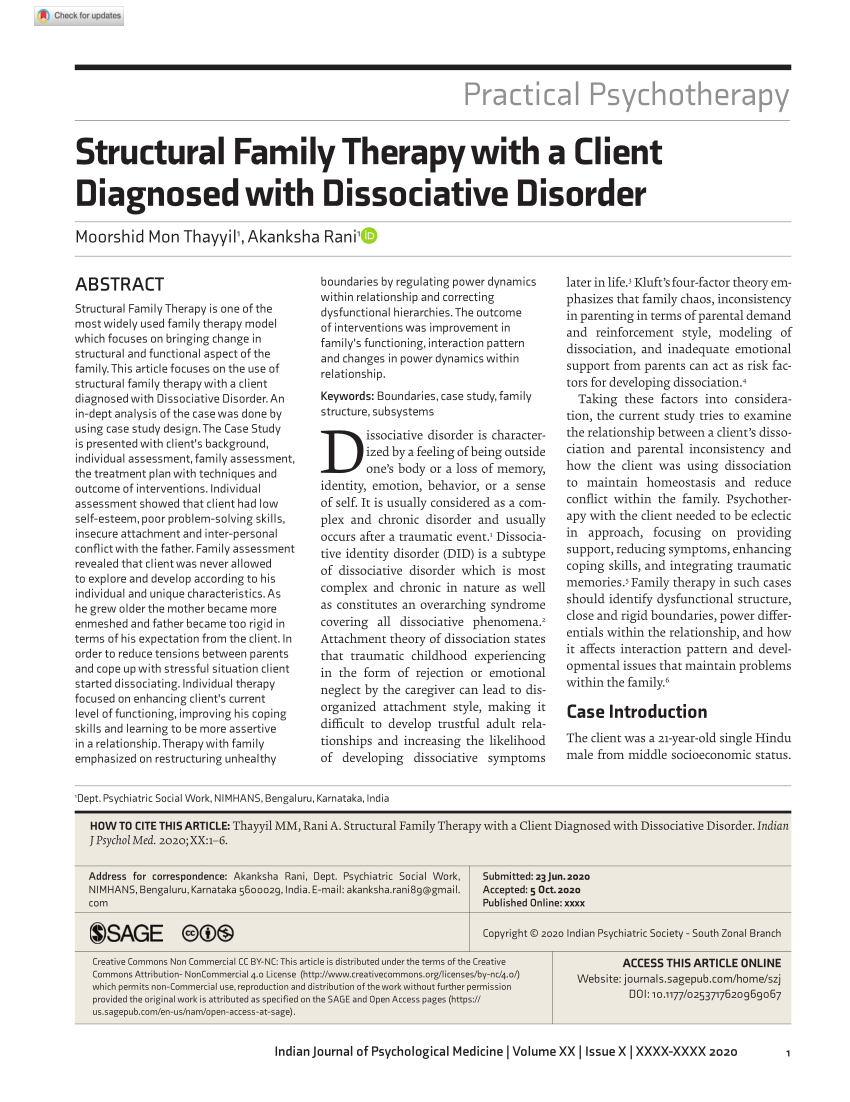 case study using structural family therapy