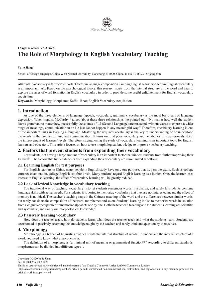 pdf-the-role-of-morphology-in-english-vocabulary-teaching