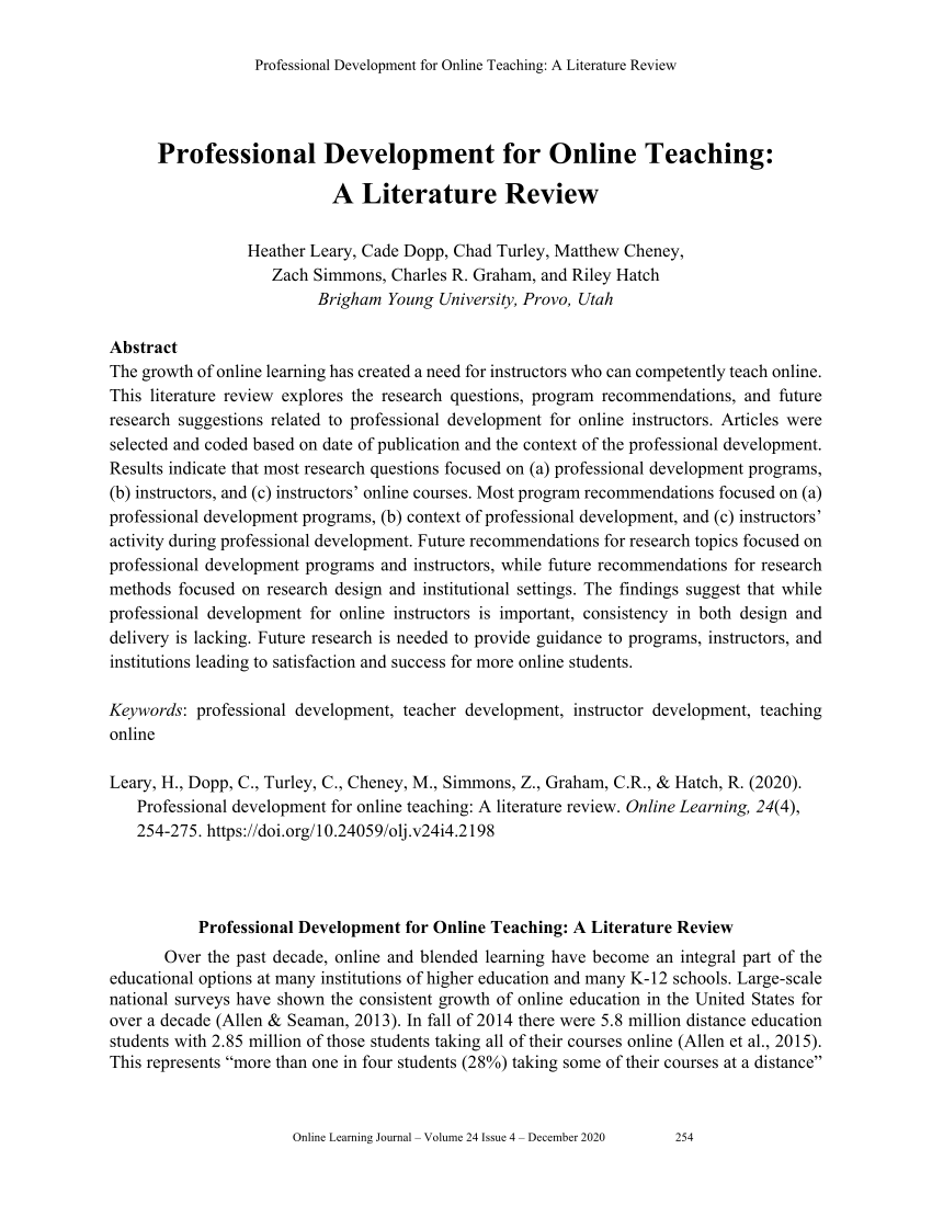 professional development research pdf