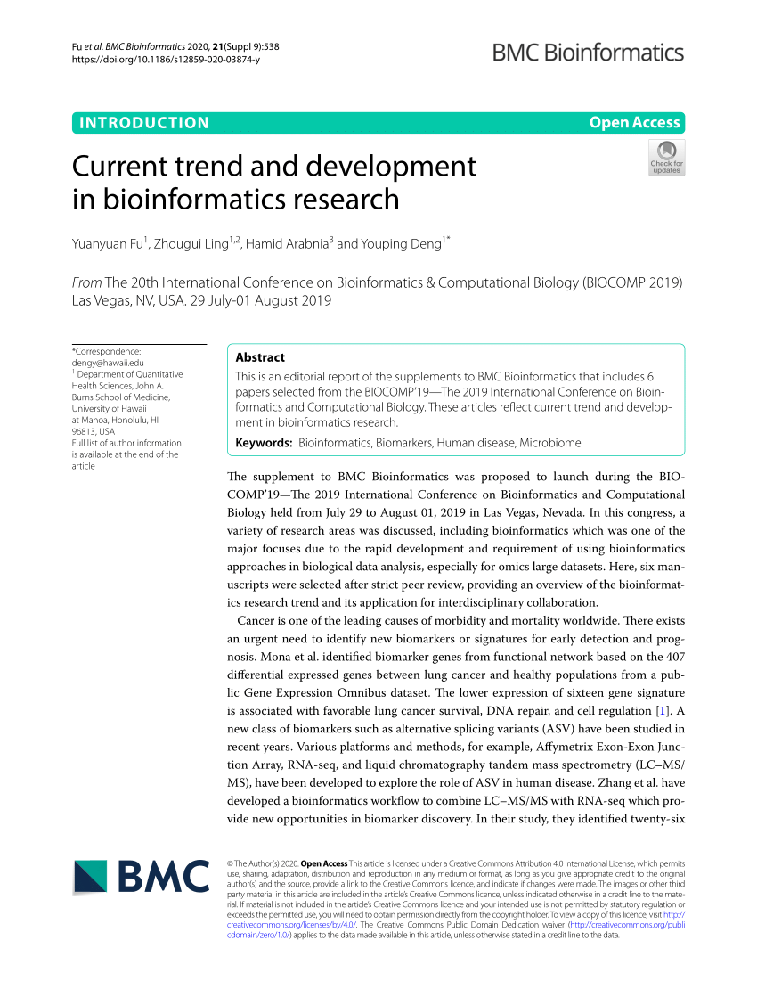 bioinformatics research paper