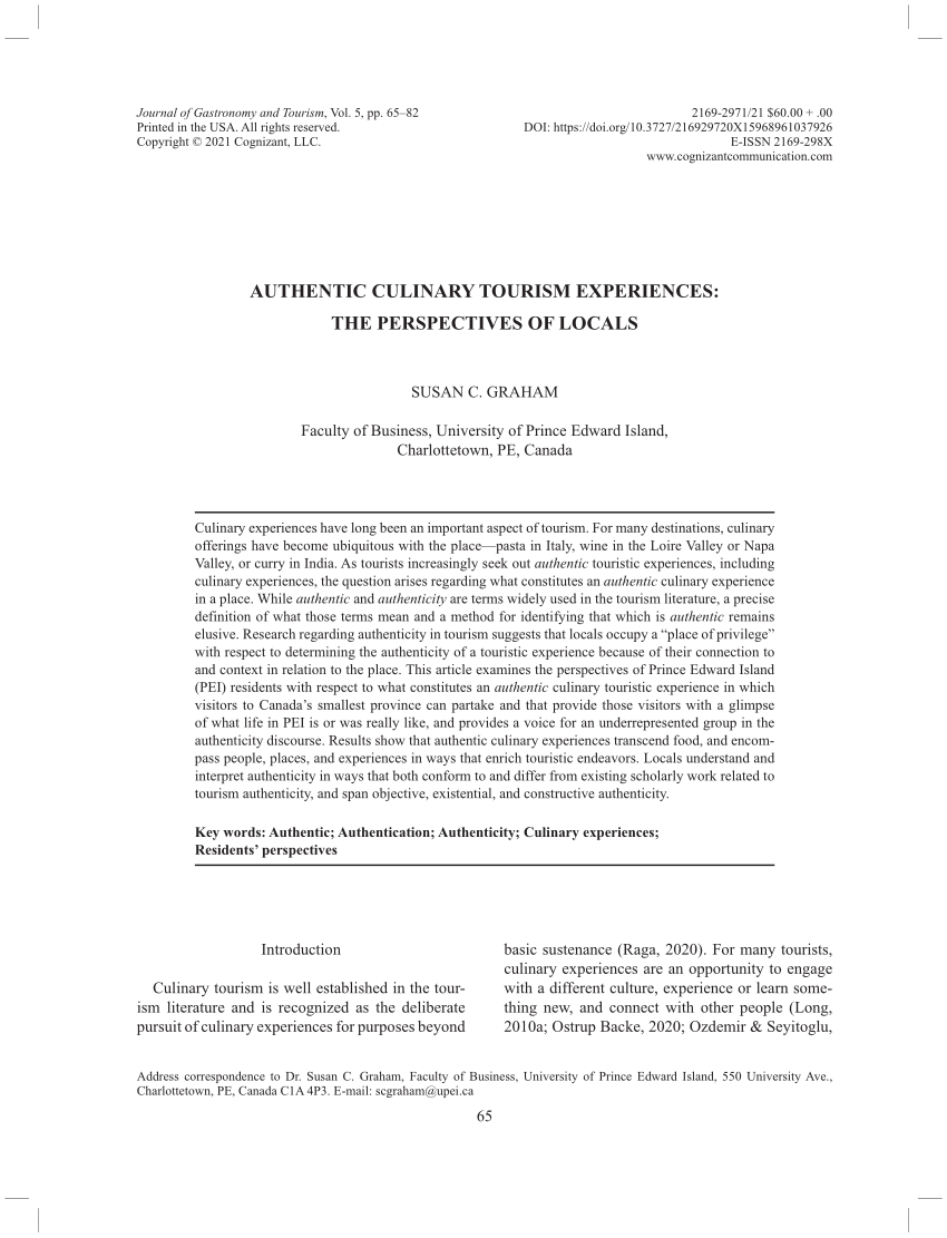 research paper about culinary tourism