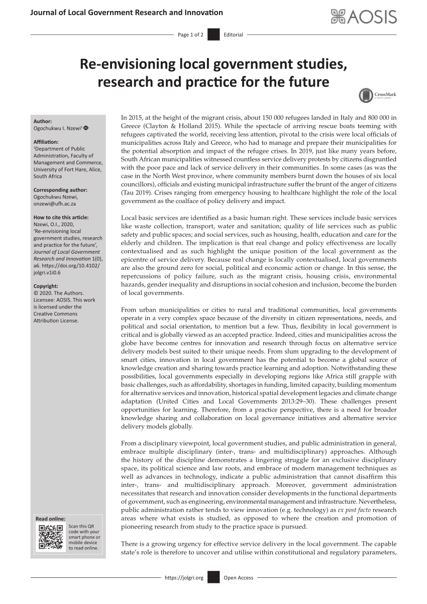 state and local government research paper topics