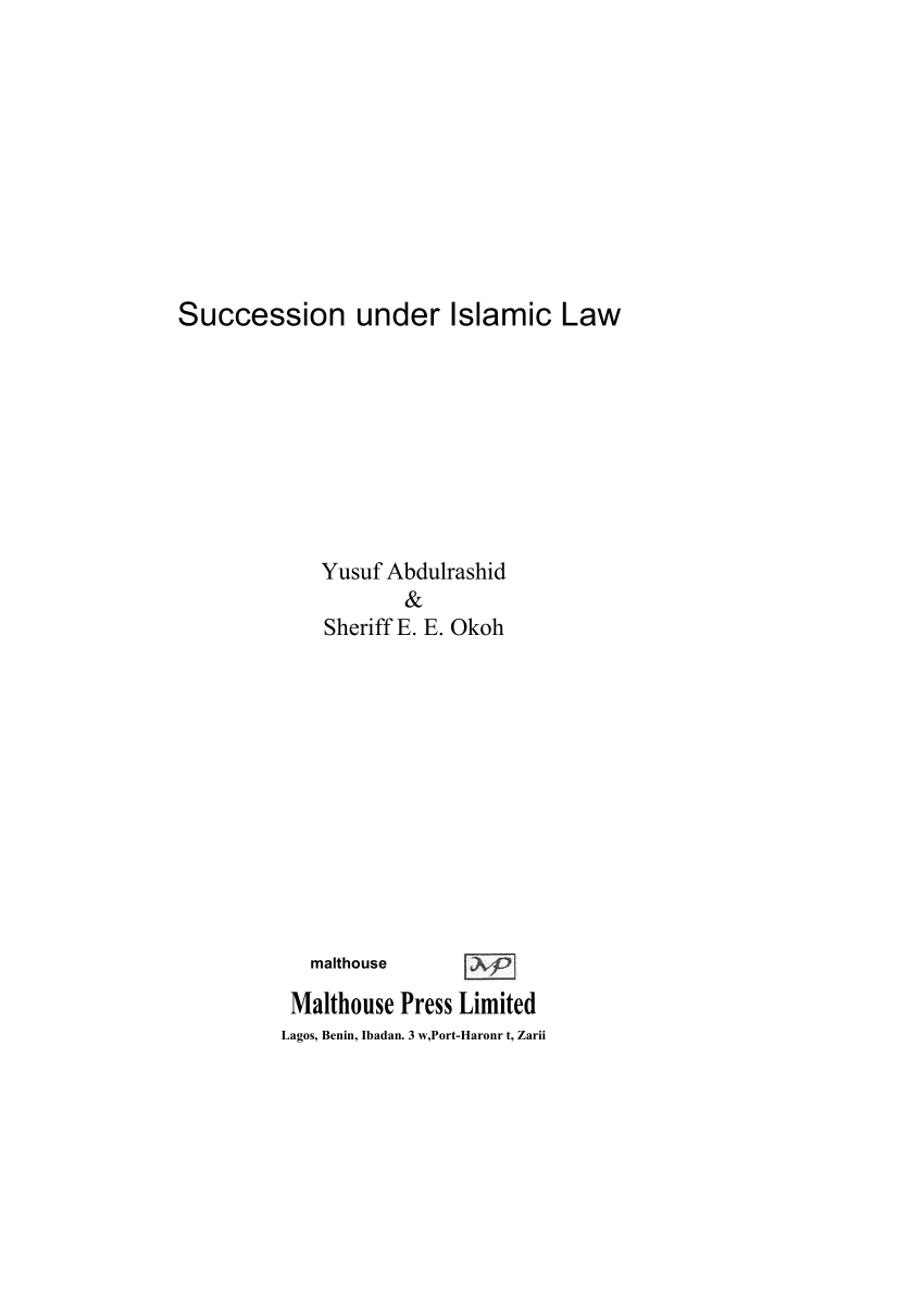 Succession Under Islamic Law