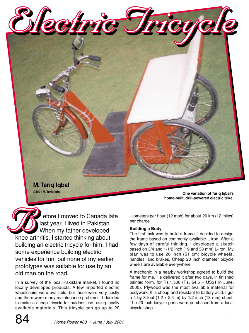 electric tricycle research paper