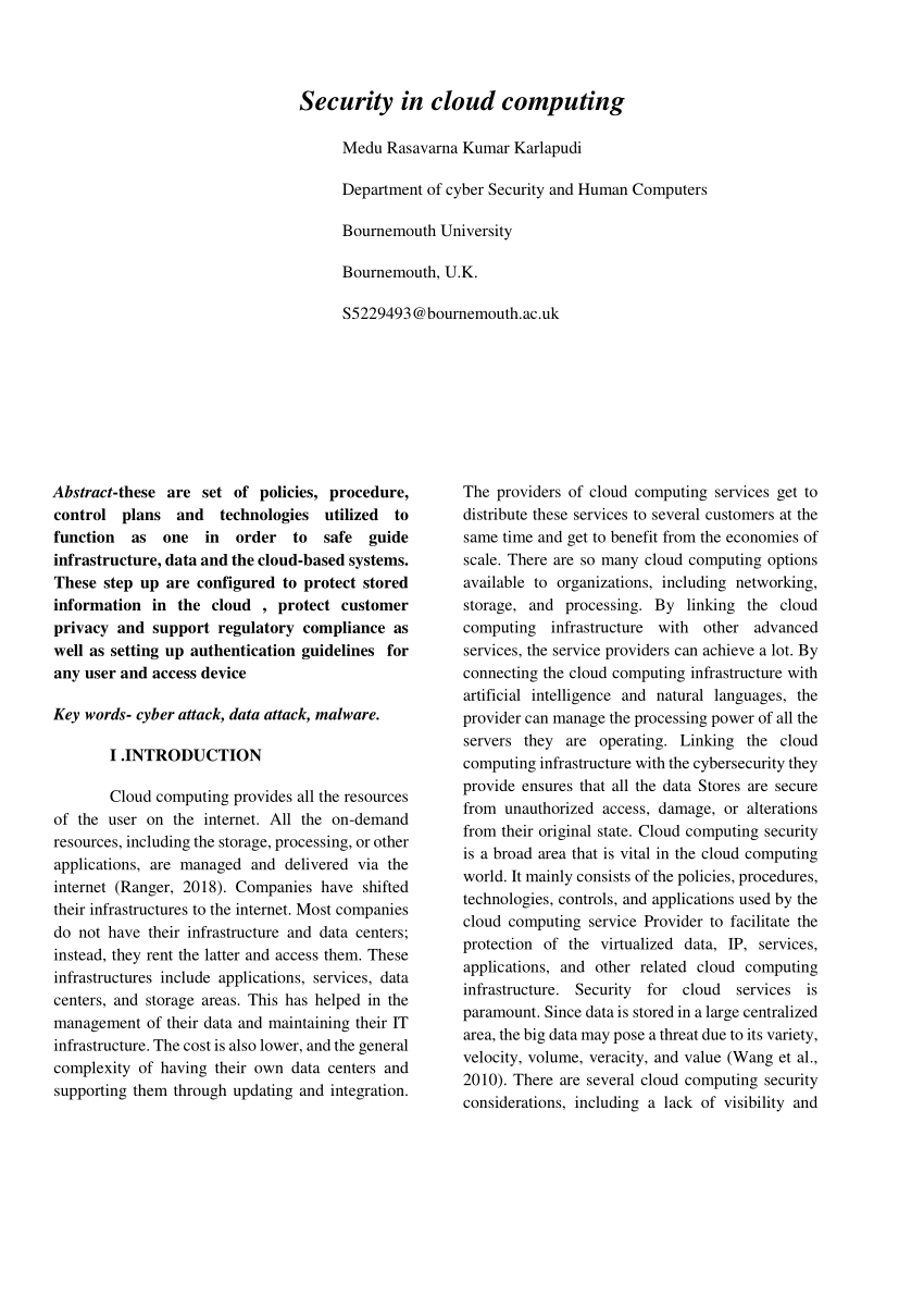 cloud computing security research paper