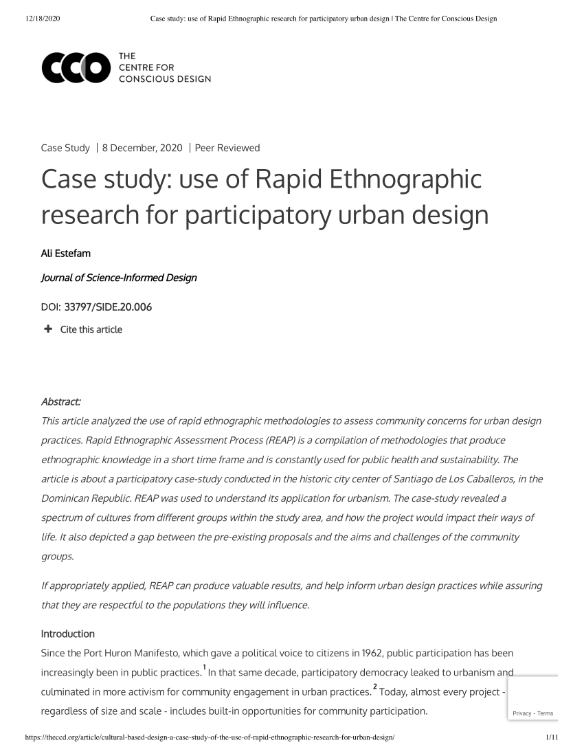 ethnographic case study design