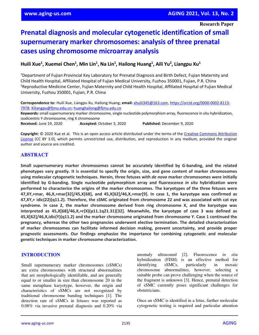 Pdf Prenatal Diagnosis And Molecular Cytogenetic Identification Of Small Supernumerary Marker 5153