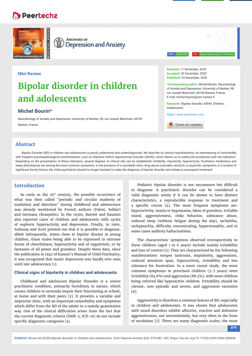 bipolar disorder case study child